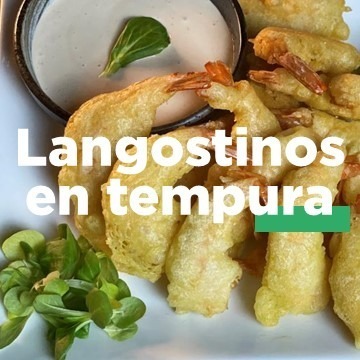Receta de Langostinos en tempura