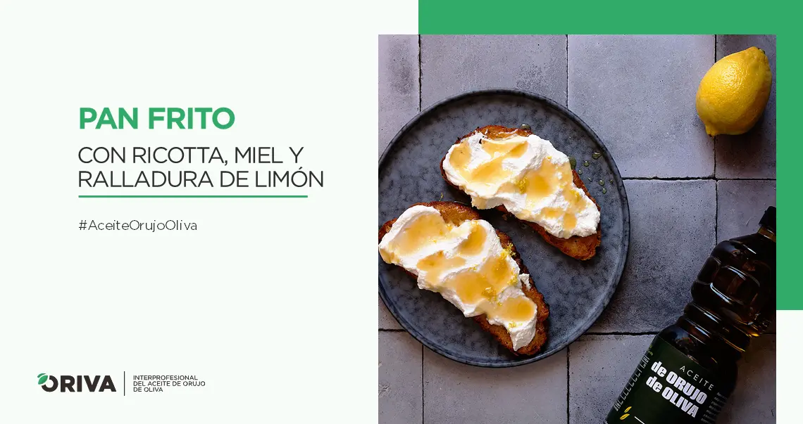pan frito con ricotta miel y limon